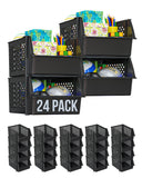 Skywin Plastic Stackable Storage Bins for Pantry - Stackable Bins For Organizing Food, Kitchen, and Bathroom Essentials with 4-Pack, 8-Pack, 24-Pack, and 50-Packs