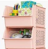 Skywin Plastic Stackable Storage Bins for Pantry - Stackable Bins For Organizing Food, Kitchen, and Bathroom Essentials with 4-Pack, 8-Pack, 24-Pack, and 50-Packs