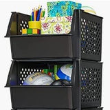 Skywin Plastic Stackable Storage Bins for Pantry - Stackable Bins For Organizing Food, Kitchen, and Bathroom Essentials with 4-Pack, 8-Pack, 24-Pack, and 50-Packs