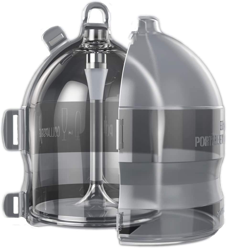 Xpack Unique Wine Glass in Special Case, Unbreakable, Compact Design, Durable to Carry Around, Outdoor, Travel, Camping, Great Gift