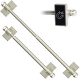 Skywin Magnetic Towel Holder for Refrigerator - 2 Pack Magnetic Curtain Rods for Metal Door with Adjustable Length