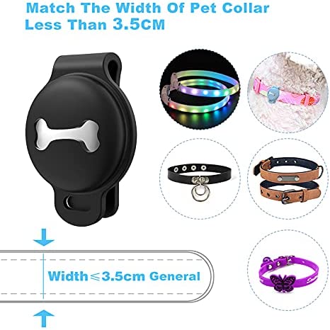 Skywin Silicone Airtag Cases for Pet Collar - Airtag Dog Collar Holder  Protects Device from Dust, Damage, Loss - Easily Clip Anti-Lost Airtag  Collar Holder for Pet, Cat, Dog Tag Collar (Light