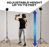 Skywin VR Tripod Stand Compatible with SteamVR Base Station 2.0 - Sensor Stand and Base Station for Sensors and Oculus Rift Constellation (2-Pack)