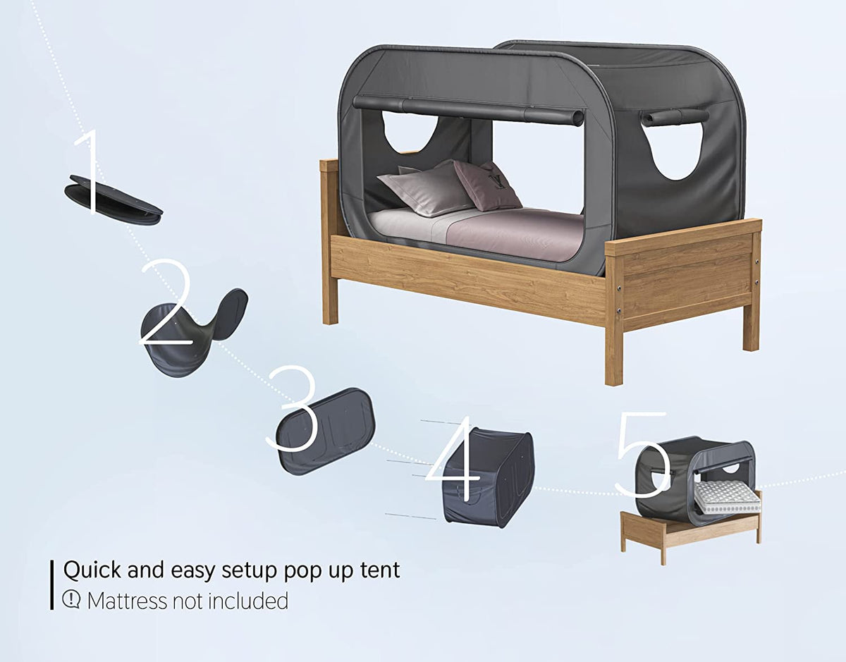 privacy bed tent twin Pop Up Privacy Tent for Twin Bed, Collapsi – Skywin Design