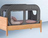 Privacy Pop Bed Tent Twin - Pop Up Privacy Tent for Twin Bed, Collapsible, Breathable, Light Reducing Pongee Bed Canopy for Warm and Cozy Night
