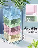 Skywin Plastic Stackable Storage Bins for Pantry - Stackable Bins For Organizing Food, Kitchen, and Bathroom Essentials with 4-Pack, 8-Pack, 24-Pack, and 50-Packs