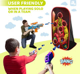 Skywin Shooting Target for Nerf with Catch Net - Practice Zombie Targets for Shooting - Compatible with Nerf Targets for Kids (Zombie)