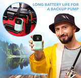 Skywin Fish Aerator Pump - Rechargeable Battery Powered Aquarium Air Pump - Portable Bait Aerator for Transporting Fish, Outdoor Fishing, Traveling, Moving, Bait Cooling, and Power Outages