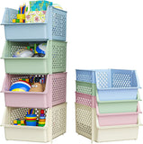 Skywin Plastic Stackable Storage Bins for Pantry - Stackable Bins For Organizing Food, Kitchen, and Bathroom Essentials with 4-Pack, 8-Pack, 24-Pack, and 50-Packs