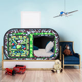 Privacy Pop Bed Tent Twin - Pop Up Privacy Tent for Twin Bed, Collapsible, Breathable, Light Reducing Pongee Bed Canopy for Warm and Cozy Night