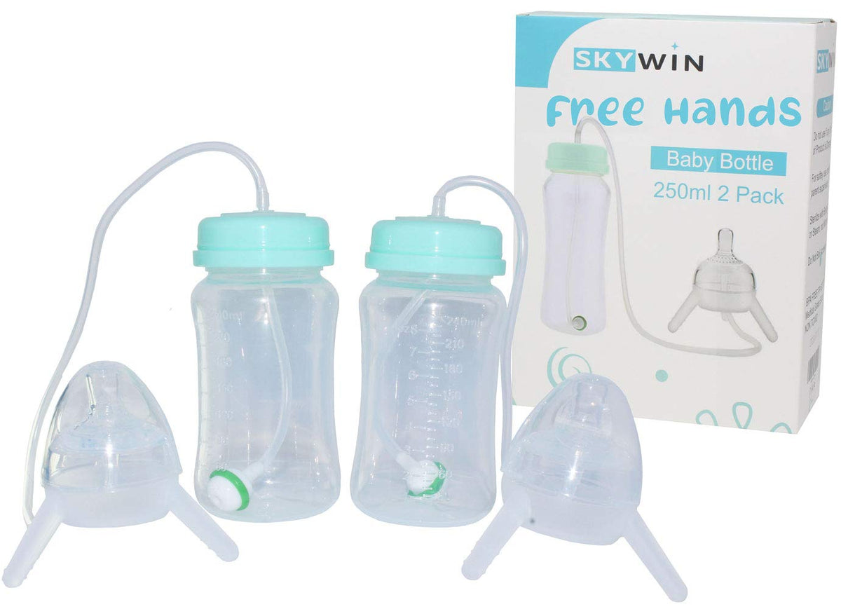 EasyJug | Hands-Free Breast feeding Water Bottle with Long Straw