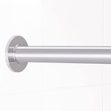 Skywin Shower Rod Cover - Protective Shower Rod Covers Plastic Existing Curtain Rod - Easy to Install Shower Curtain Rod Cover Makes Curtains Easily Glide, 60 inches (Silver)