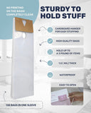 Skywin Clear Plastic Door Hanger Bags 6 x 19 inches - Protects Flyers, Brochures, Printed Materials - Waterproof and Secure Door Knob Hanger