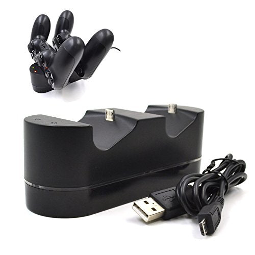 Skywin PS4 Controller Charging Dock Dual Controller Charger for Playstation 4 Dual Shock Controllers Charge two PS4 Controllers Simultaneously