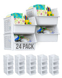 Skywin Plastic Stackable Storage Bins for Pantry - Stackable Bins For Organizing Food, Kitchen, and Bathroom Essentials with 4-Pack, 8-Pack, 24-Pack, and 50-Packs