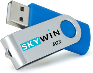 SKYWIN Memory Storage 8GB USB 2.0 Flash Drive Memory Thumb Stick Storage Digital U Disk (2 Pack, 8gb, Blue)