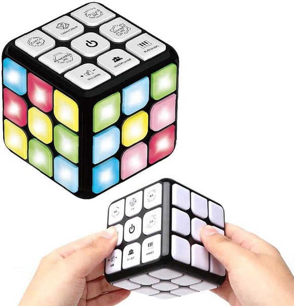Skywin Puzzle STEM Cube Game - Entertaining, Fun & Unique Flashing Cube Electronic Memory & Speed Game Development for Kids & Adults Brain - Hands and Eyes Coordination Cube Light