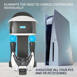Skywin VR Charging Stand - PSVR Charging Stand to Showcase, Display, and Charge your PS5/PS4 VR (PS4 or PS5 Controller)