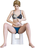 Skywin Shower Seat Shaving Stool - A Shower Stool Fit for Small Spaces - Heavy Duty Bath Stool and Shaving Step