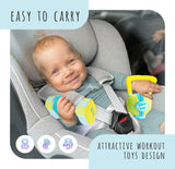 Skywin Baby Workout Toys Fit Training - Baby Shower Set of 4 Soft, Durable and Safe Plush Baby Rattle Toys for Ages 0+