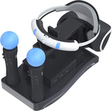 Skywin PSVR Stand - Charge, Showcase, and Display Your PS4 VR Headset and Processor - Compatible with PlayStation 4 PSVR - Showcase and Move Controller Charging Station
