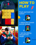 Skywin Klotski Puzzle Game - 500 Entertaining Fun & Mind Training IQ Puzzles - Unblock Super Slide Electronic Sliding Puzzle Brain Game Toy for Kids & Adults