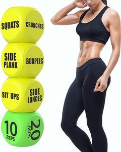 Skywin Workout Dice - Fun Exercise Dice for Solo or Group Classes, 6-Sided Foam Fitness Dice Great Dynamic Exercise Equipment