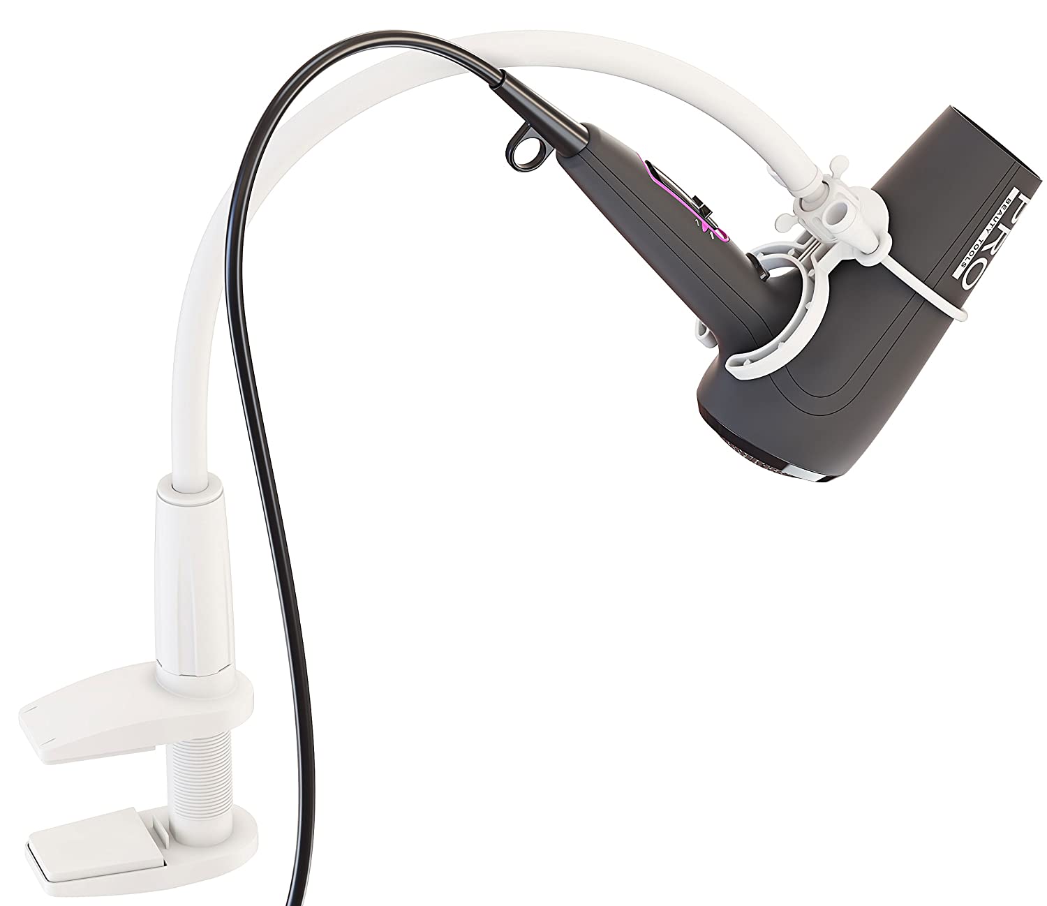 Skywin Hands Free Hair Dryer Stand, Clamp Mount Hair Dryer Holder