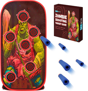 Skywin Shooting Target for Nerf with Catch Net - Practice Zombie Targets for Shooting - Compatible with Nerf Targets for Kids (Zombie)