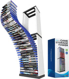Skywin PS5 Game Holder Game Storage Organizer - 36 CD Game Holder Disk Tower for PS5 - Game Box Storage Tower