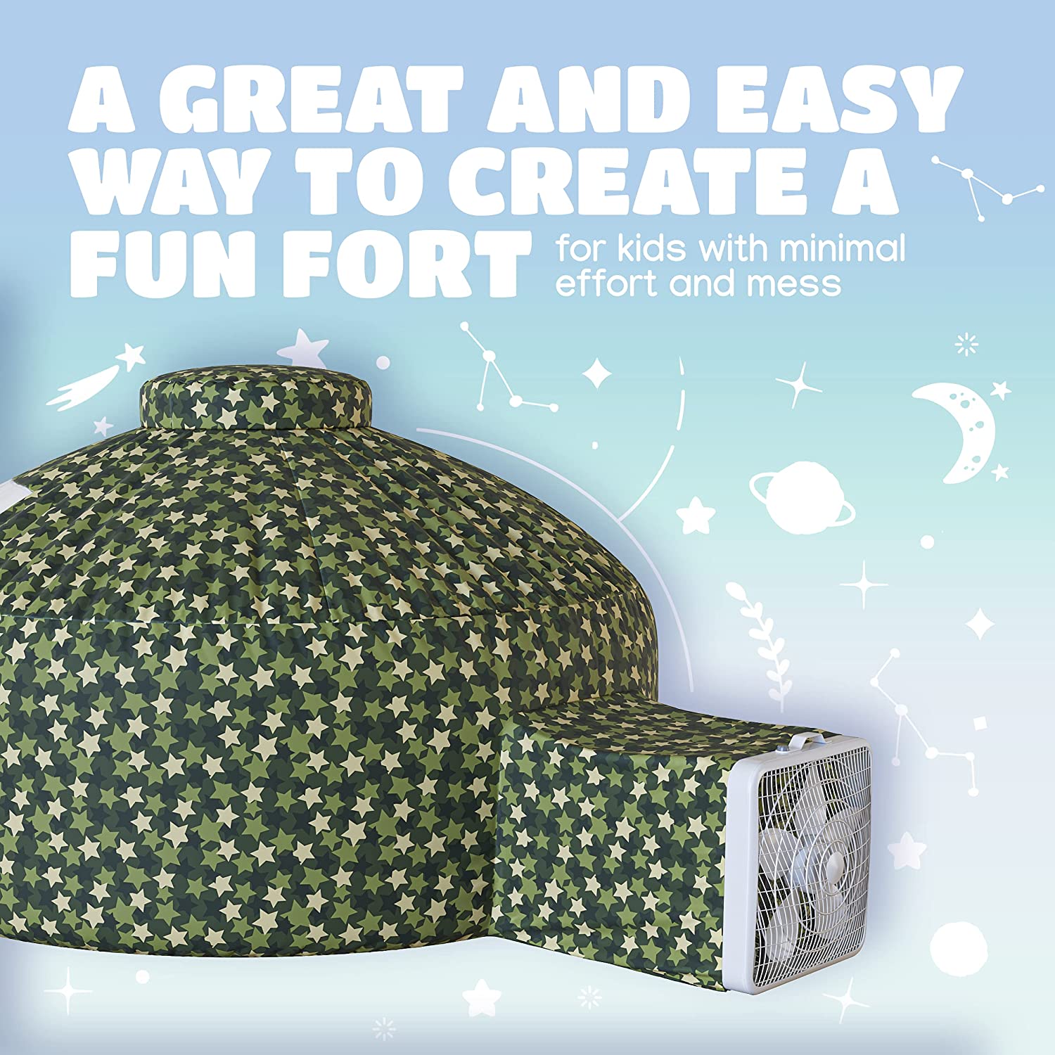air fort tent Skywin Air Tent Fort Playhouse For Kids (Dino) - Improved