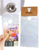 Skywin Door Hanger Bags 6 x 12 inches - Clear Door Hanger Bags Protects Flyers, Brochures, Notices, Printed Materials - Waterproof and Secure Door Knob Hanger for Outdoor Use