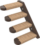 Skywin Cat Steps - Solid Rubber Wood Cat Stairs Great for Scratching and Climbing - Easy to Install Wall Mounted Cat Shelves for Playful Cats