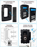 Skywin Video Doorbell Camera Mount for Apartment Security - Bell Bracket Compatible with Doorbell Wireless - Anti-Theft Doorbell Mount Cover for Peephole Door Camera Holder for Apartment Door