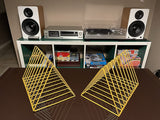 Skywin Record Vinyl Storage Rack Triangle - Vinyl Record Holder Stand Holds Up to 60 Albums - Space Saving Vinyl Rack Lets You Easily Get Albums