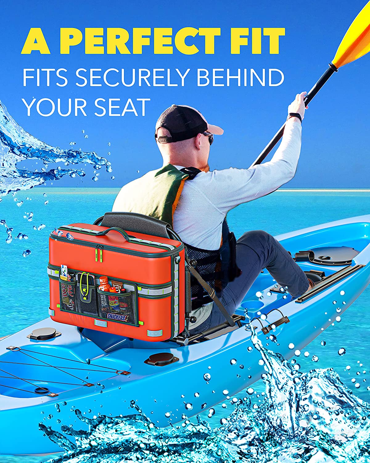Skywin Kayak Cooler Behind Seat - Waterproof Kayak Seat Back